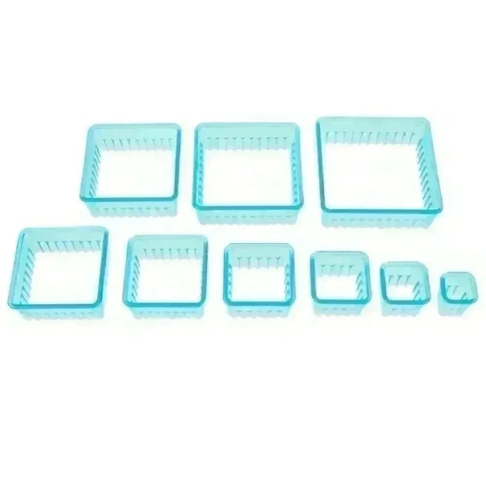 3/$25🔥Ate 9-Piece Plastic Fluted Square Cu - Picture 6 of 8